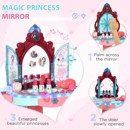 Kids Vanity Set with Self-Opening Mirror