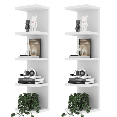 5 Tier Lack Floating Shelf, Set of 2 Unit Display Shelf