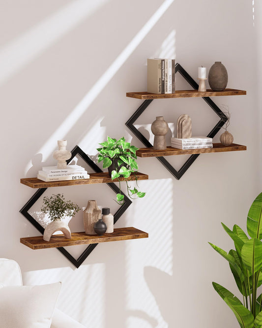 Set of 2 Floating Wall Shelves