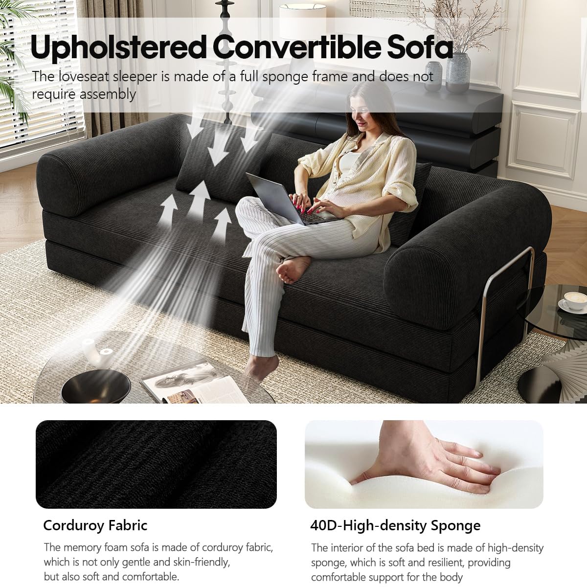 4-in-1 Convertible Sofa Bed