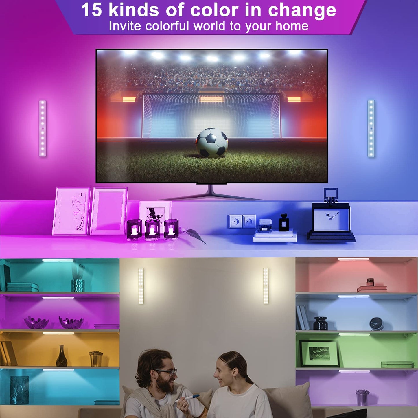 6Pc Wireless Lights with Remote