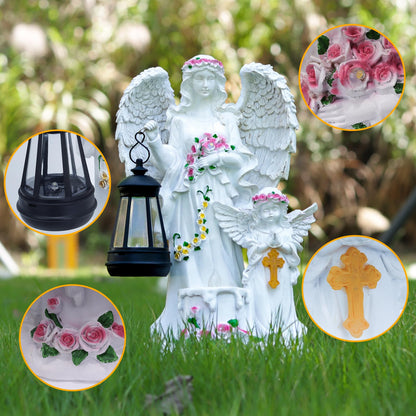 Outdoor Solar Lights Angel Statue