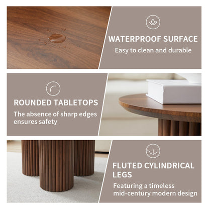 3Pc Round Nesting Table Set