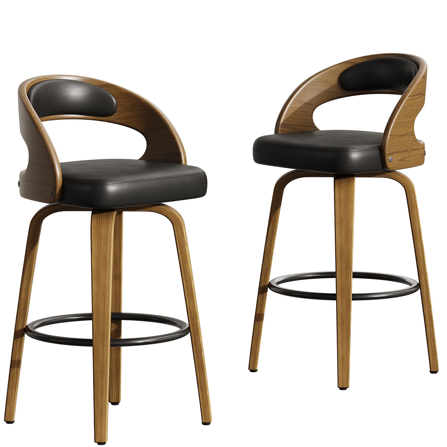 Set of 2 Swivel Bar Stools