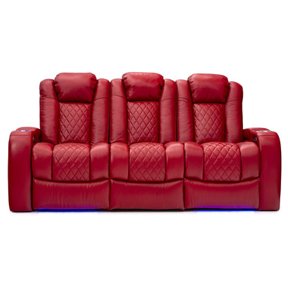 Home Theater Reclining Sectional Sofa with USB Charging and Lights
