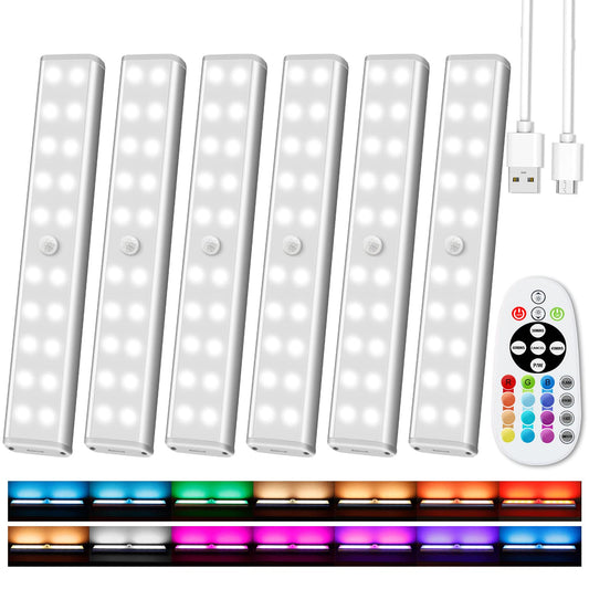 6Pc Wireless Lights with Remote