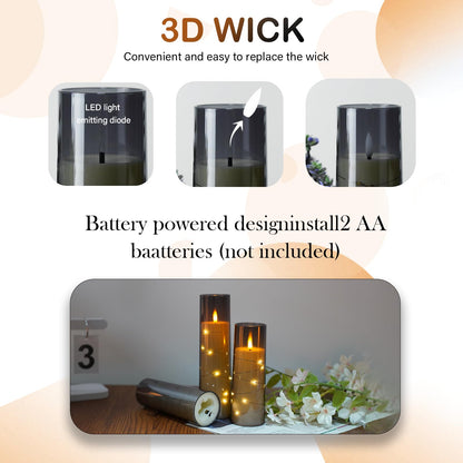9Pc  LED Flameless Candle Set with Remote
