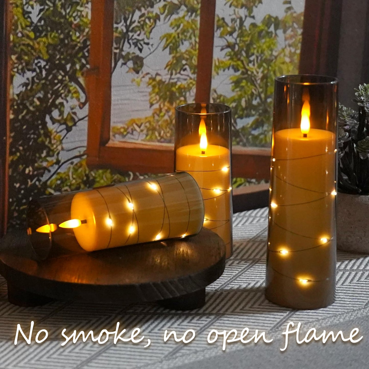 9Pc  LED Flameless Candle Set with Remote