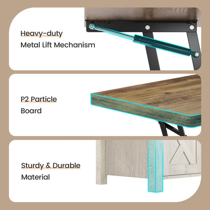 4-In-1 Lift-Top Coffee Table with Storage
