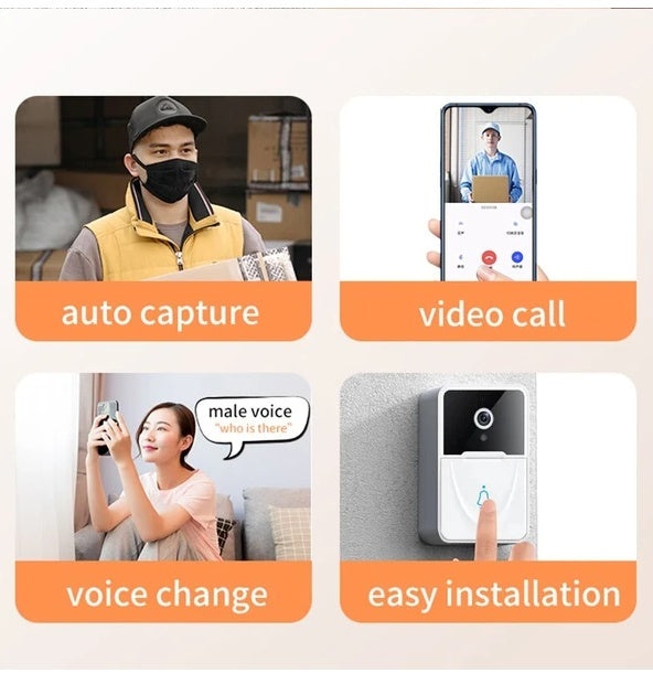 Wireless Smart Video Doorbell Intercom Camera