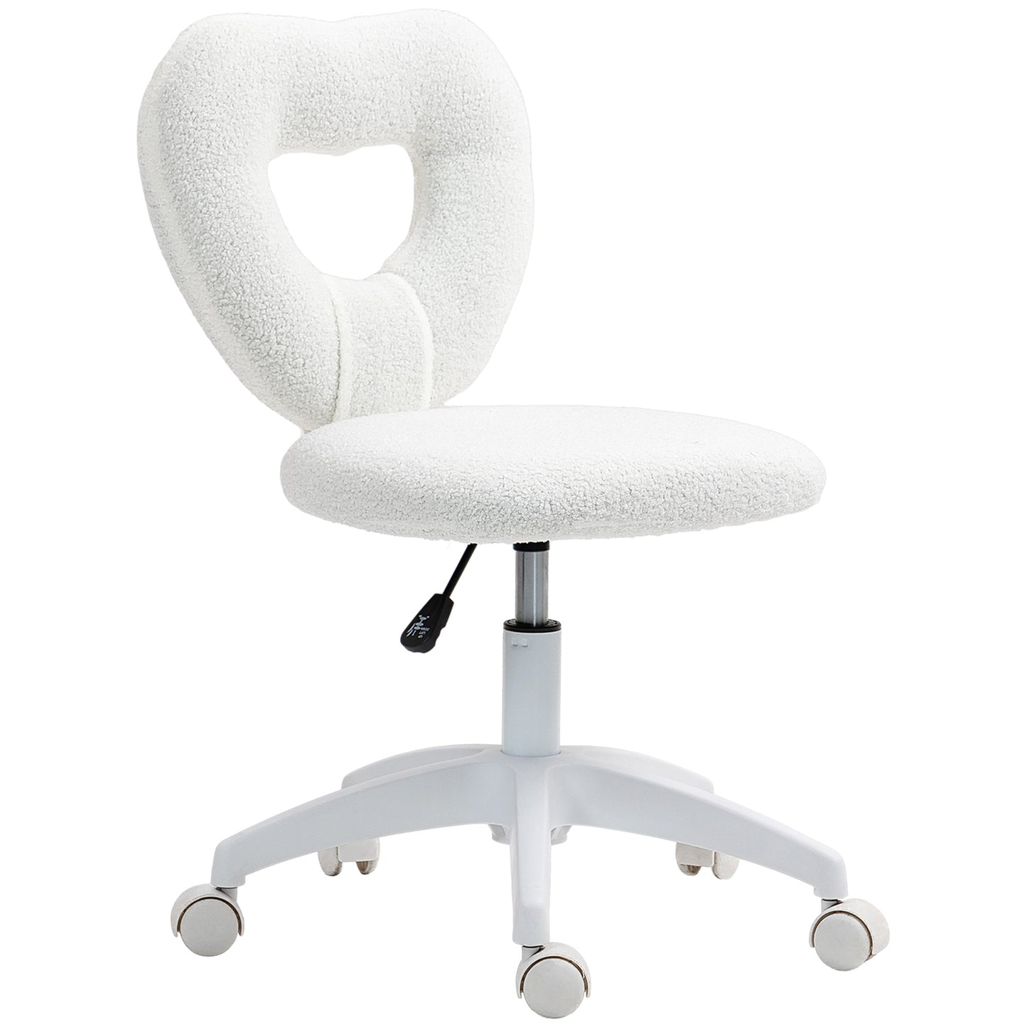 Armless Heart-Shaped Computer Desk Chair