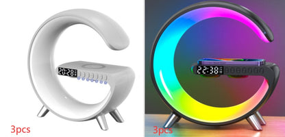 G-Shaped LED Bluetooth Bluetooth Speaker with Wireless Charger