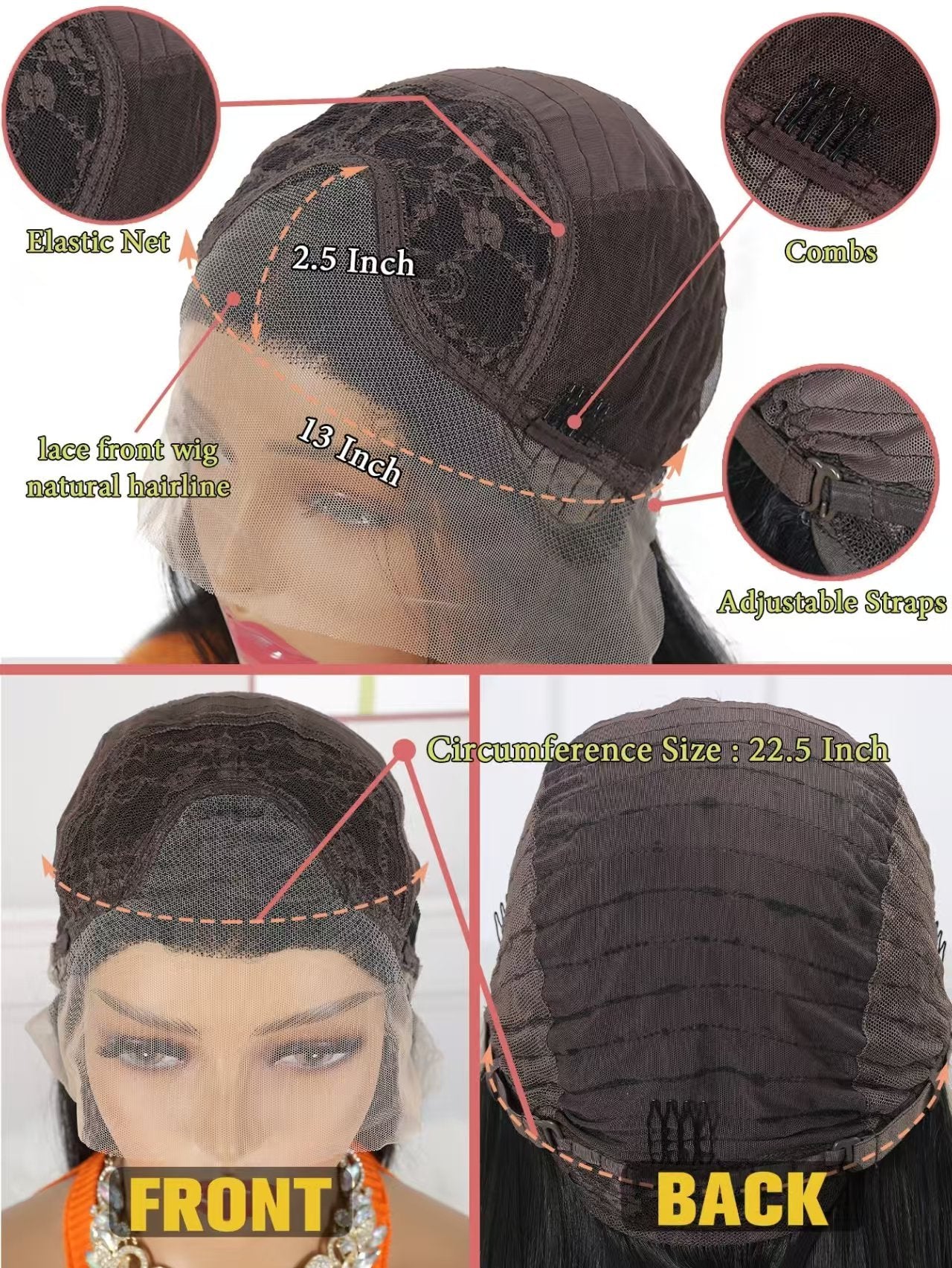Lace Female Non-toxic Wig