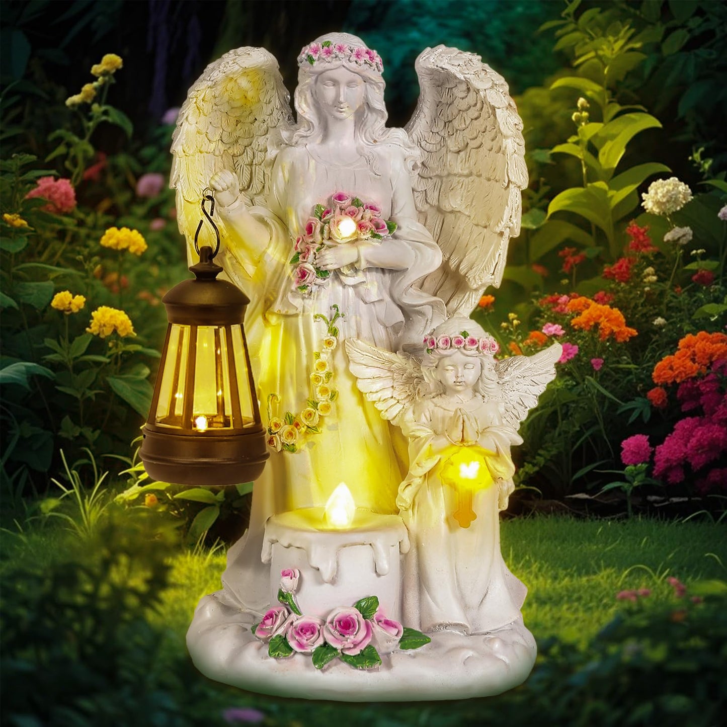 Outdoor Solar Lights Angel Statue