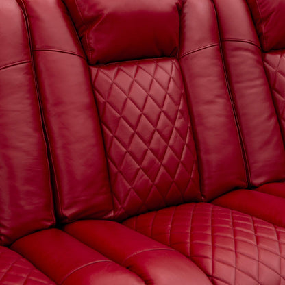 Home Theater Reclining Sectional Sofa with USB Charging and Lights