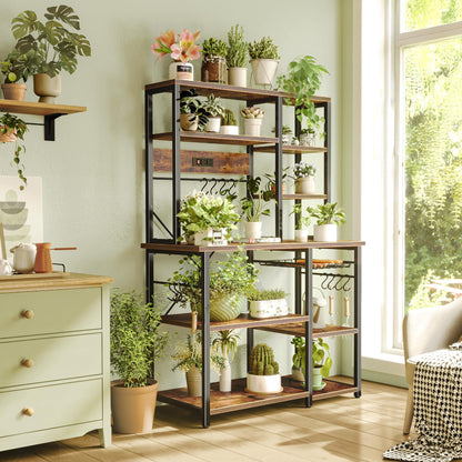 Large 6-Tier Bakers Rack with Power Outlets