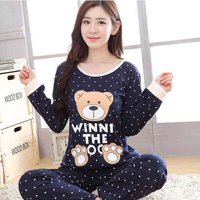 New spring, autumn and winter girls pajamas cartoon cute casual trousers long-sleeved home clothes suits one piece factory wholesale