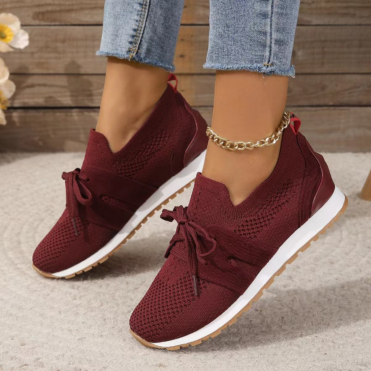 Women's Breathable Walking Wedges Sneakers