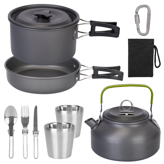 12Pc Camping Cookware Aluminum Set