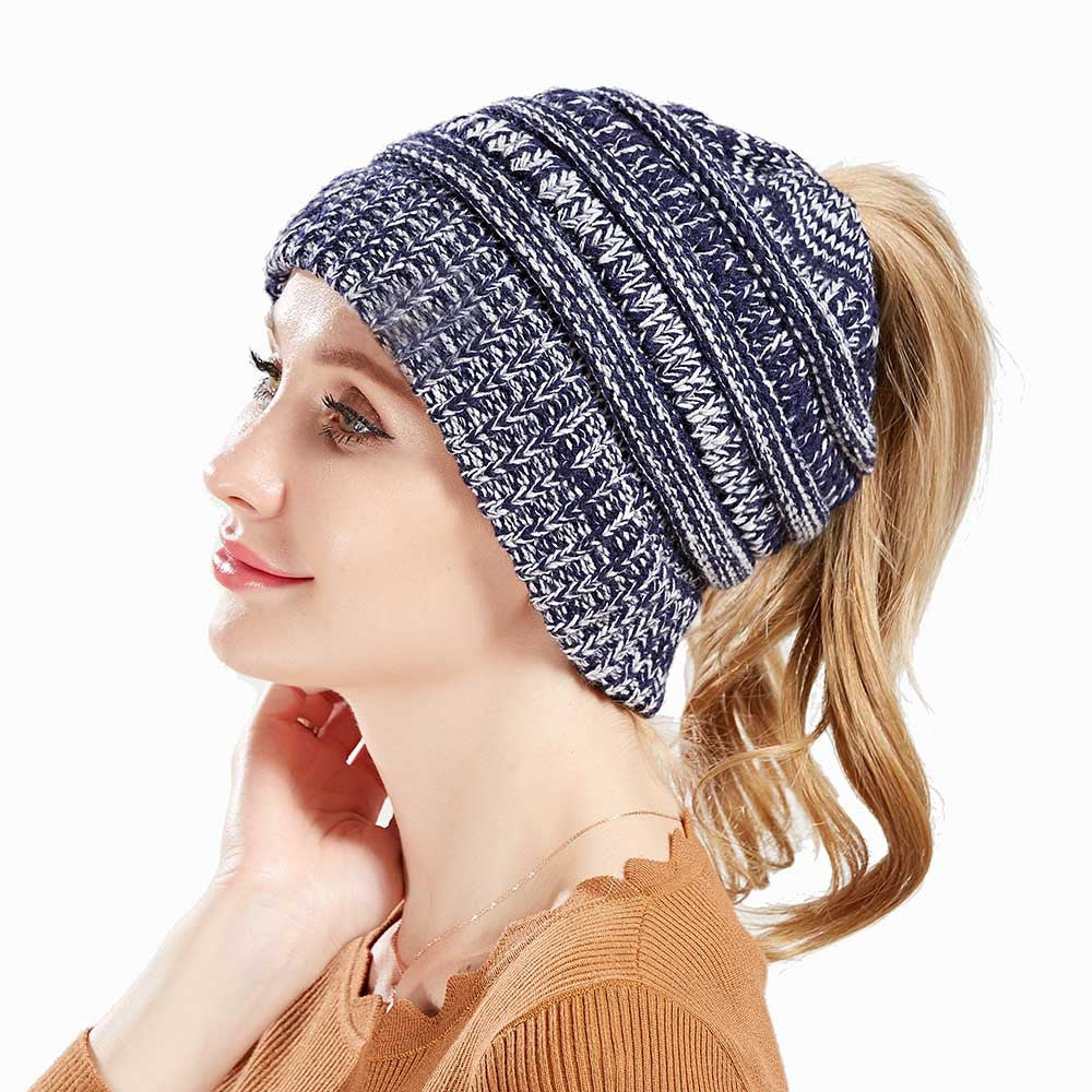 INS European and American women's hats, pure color woolen knit hats, non-labeled, multi-function wearing casual hats, men