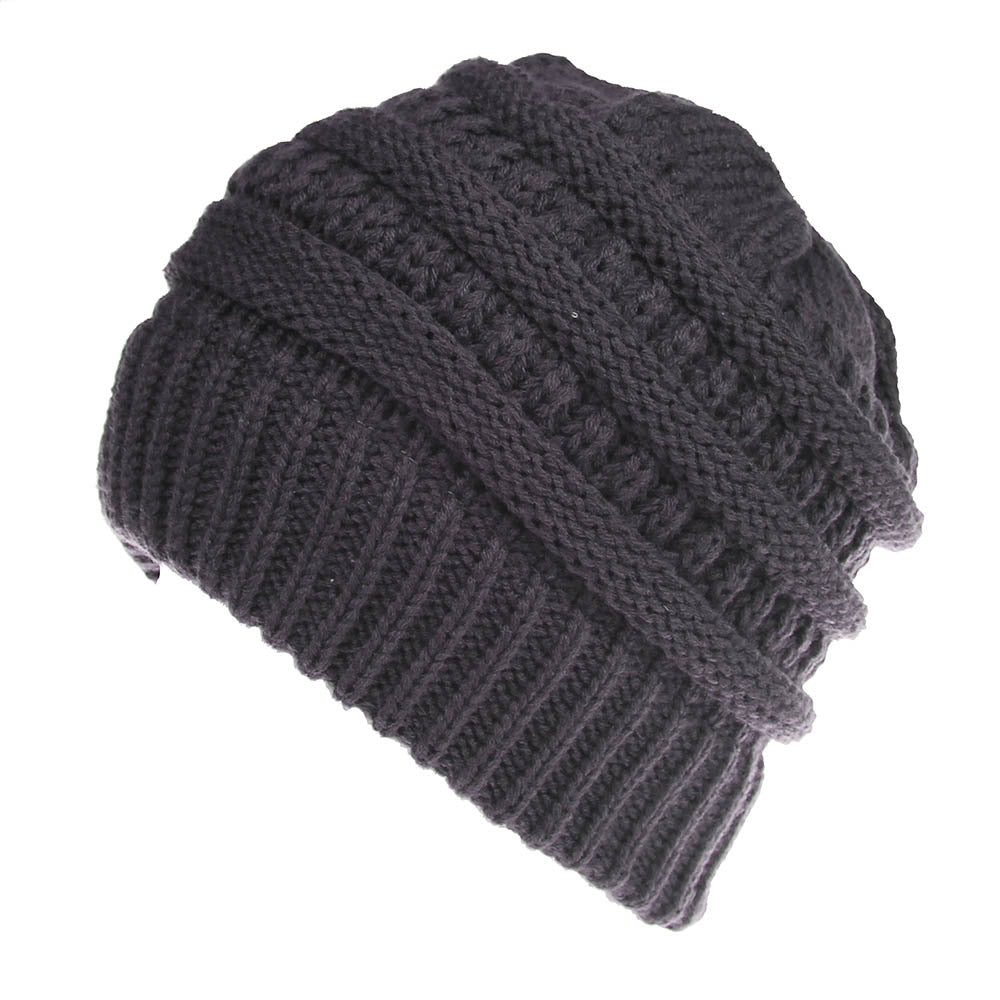 INS European and American women's hats, pure color woolen knit hats, non-labeled, multi-function wearing casual hats, men