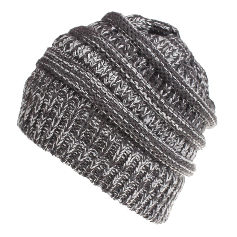 INS European and American women's hats, pure color woolen knit hats, non-labeled, multi-function wearing casual hats, men