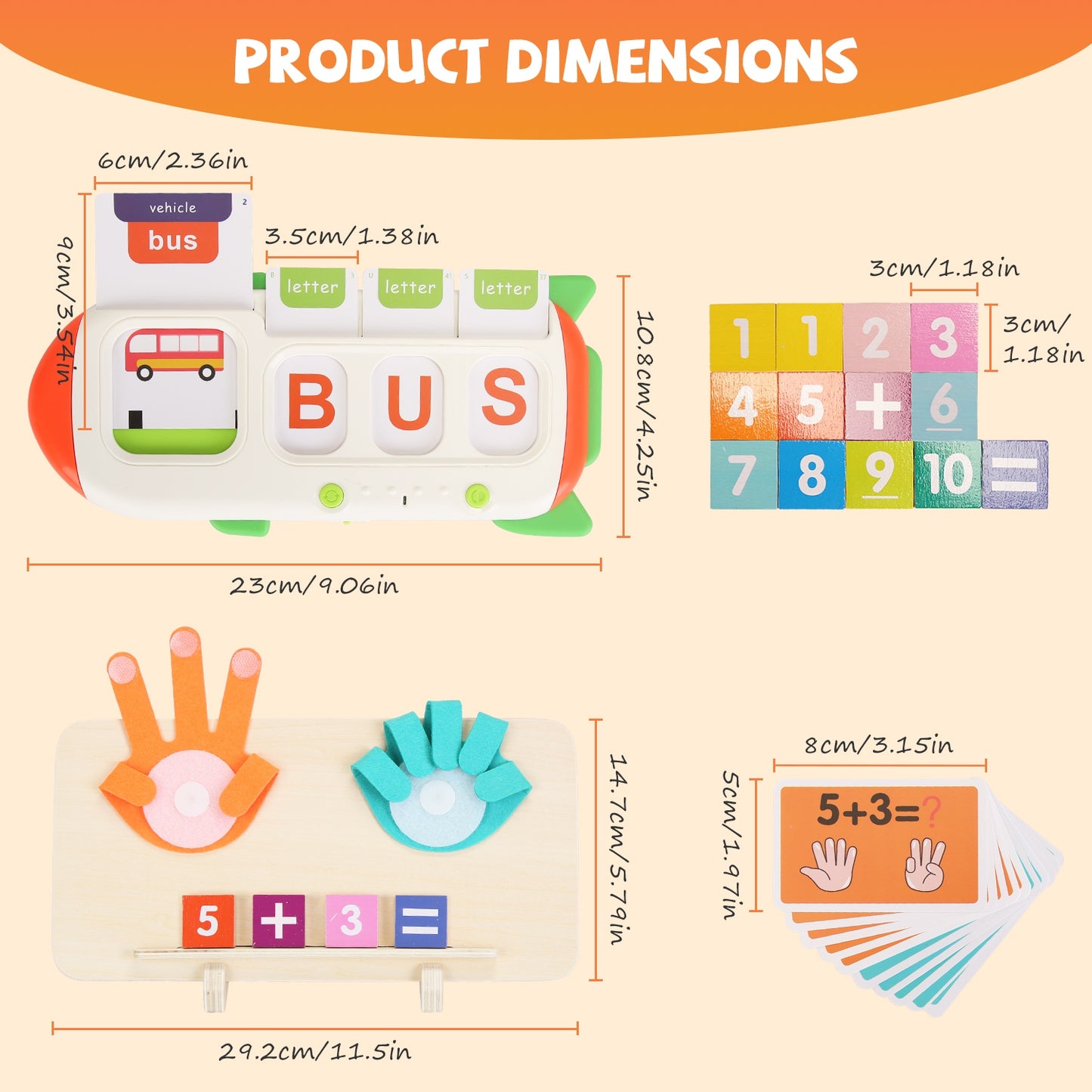Talking Flash Cards And Finger Counting Math Board Interactive Learning Toys For Kids