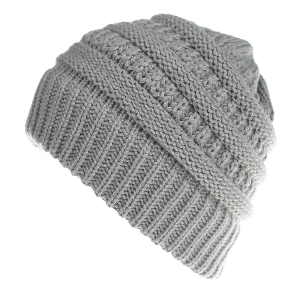 INS European and American women's hats, pure color woolen knit hats, non-labeled, multi-function wearing casual hats, men