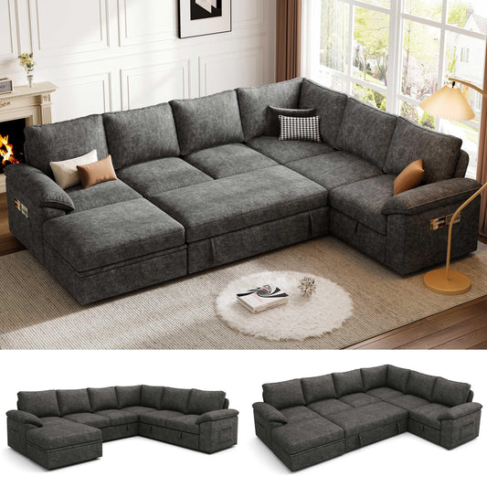 Sectional Sofa Sleeper with Pull Out Bed