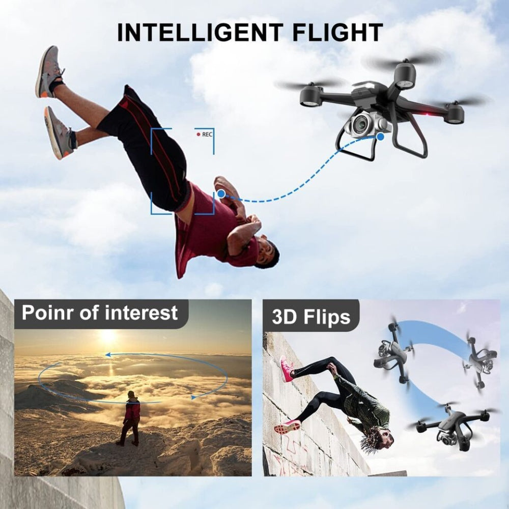 6K HD Dual Camera Wifi FPV Portable RC Quadcopter Drone