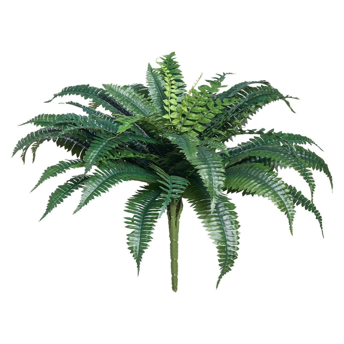 2 Pcs Artificial Boston Ferns Plastic Fern 50 Branches Indoor Outdoor Decor