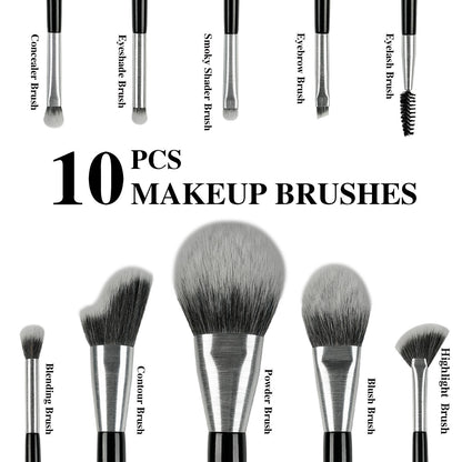 Makeup Brush Set Of 10