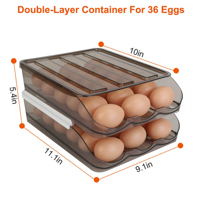 Automatic Rolling Egg Box Organizer Tray
