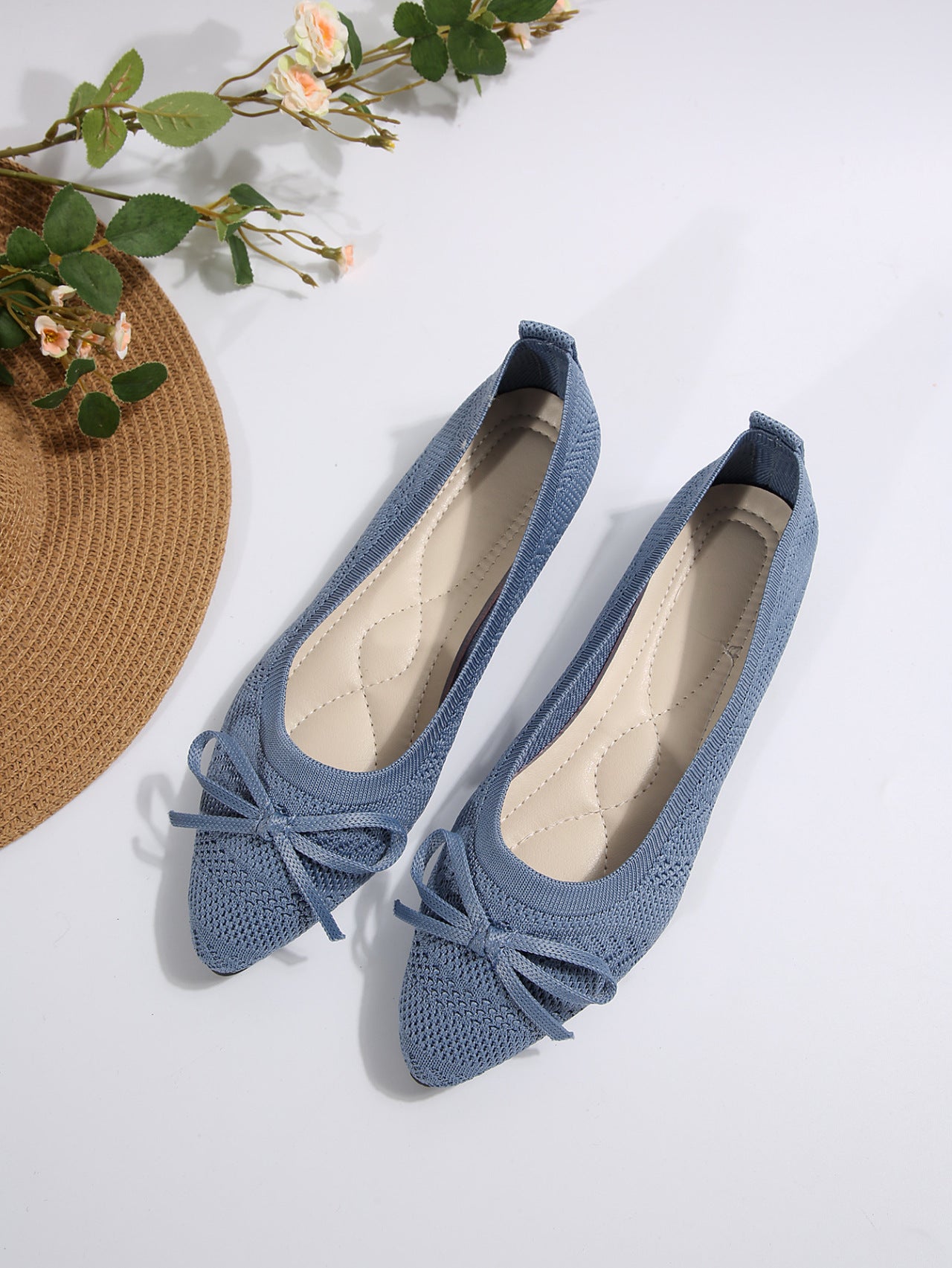 Women's Bow Knitted Loafers