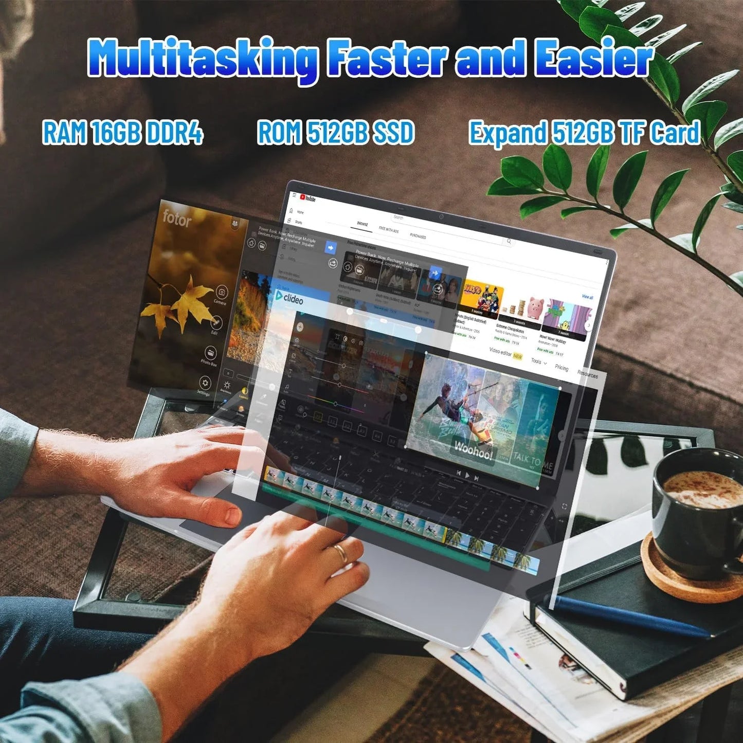 URAO LT1505 15.6 Inch Laptop 16GB DDR4 512GB SSD Intel