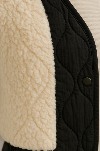 Women’s Quilted Sleeveless Vest With Soft Fur Lining