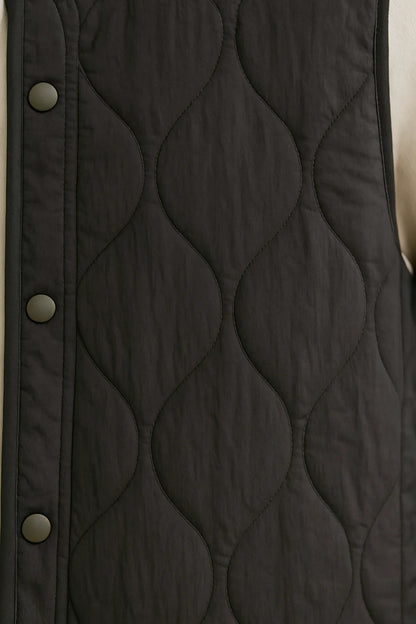 Women’s Quilted Sleeveless Vest With Soft Fur Lining
