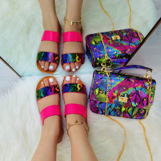 Round Bags Bling Money Purse Snakeskin