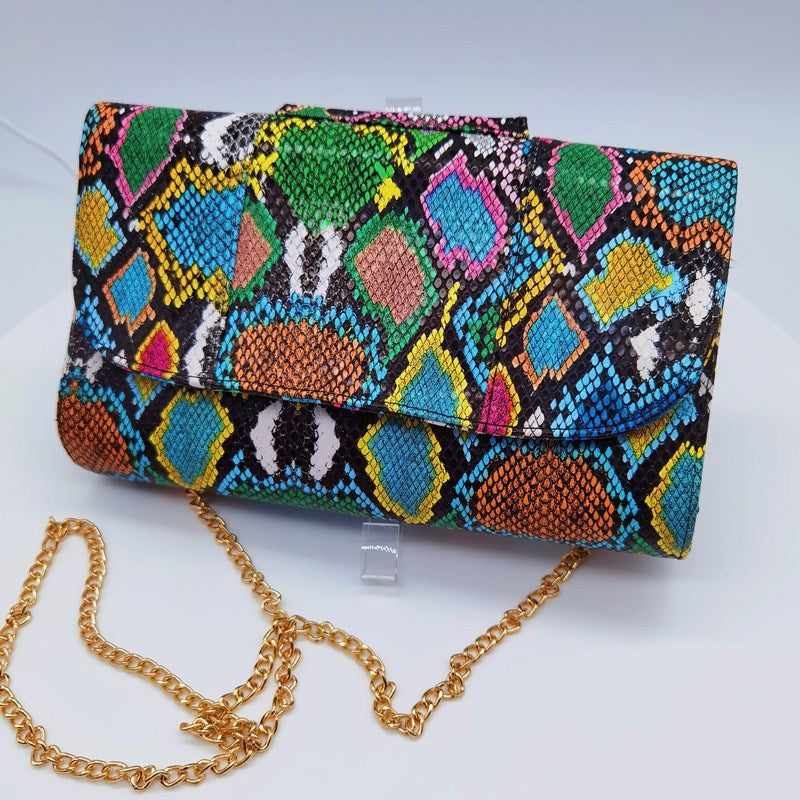 Round Bags Bling Money Purse Snakeskin