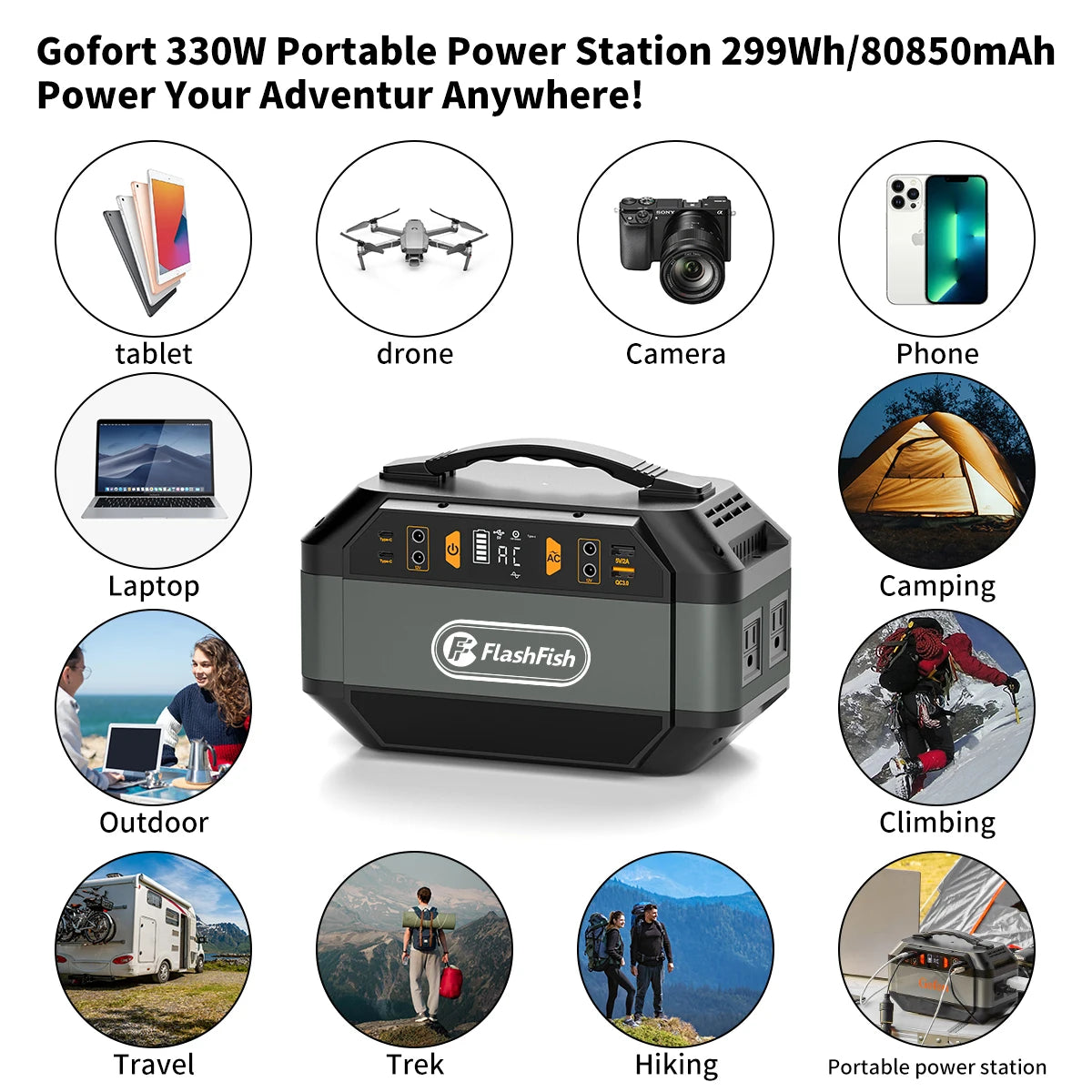 300W Recharging Portable Solar Generator for Devices