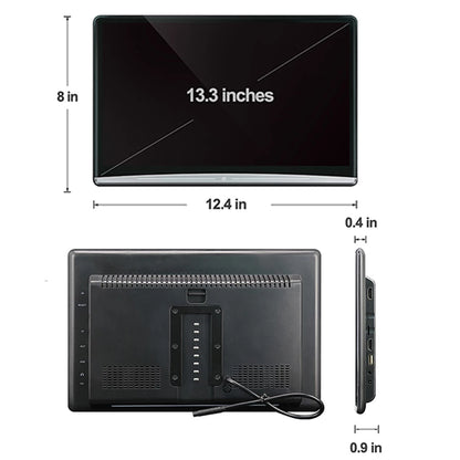 13.3 Inch Car Headrest Monitor 4k Screen Smart Android