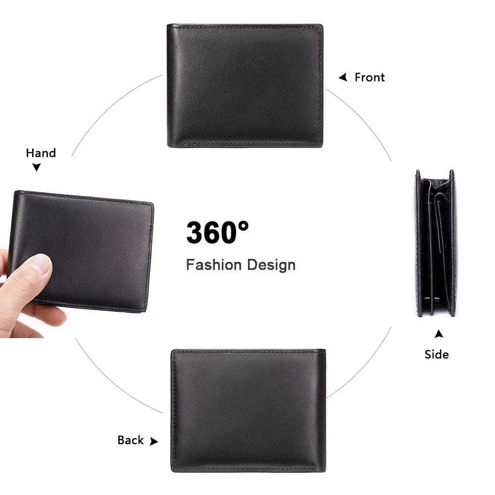 Men Bifold Wallet Credit Card Holder With Money Clip Slim Rfid Blocking