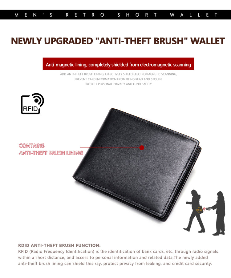 Men Bifold Wallet Credit Card Holder With Money Clip Slim Rfid Blocking