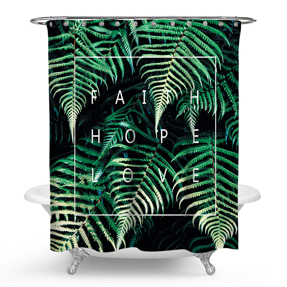 Shower Curtains Bathroom Tropical Leaves Plant