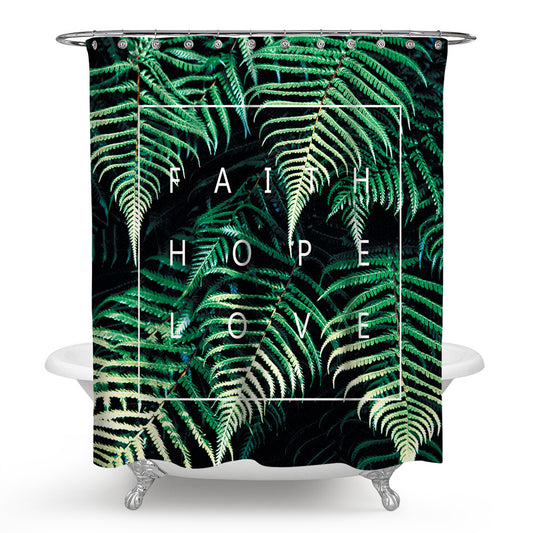 Shower Curtains Bathroom Tropical Leaves Plant