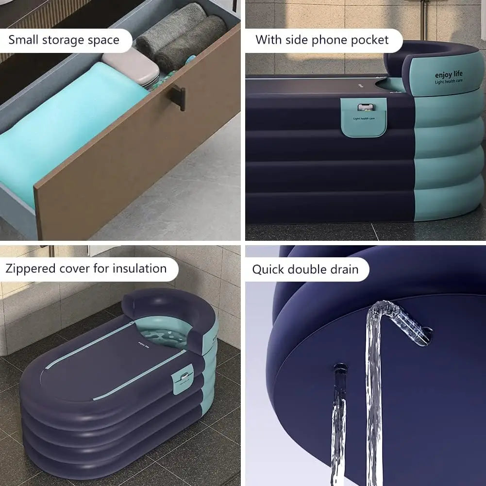 Outdoor Spa Portable Bathtub Foldable Inflatable Bath Tube