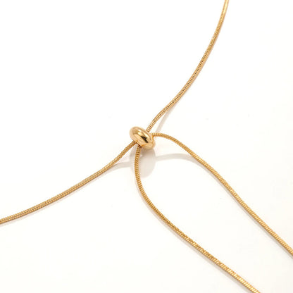 1 Pc Snake Copper Chain Choker Tassel Necklace