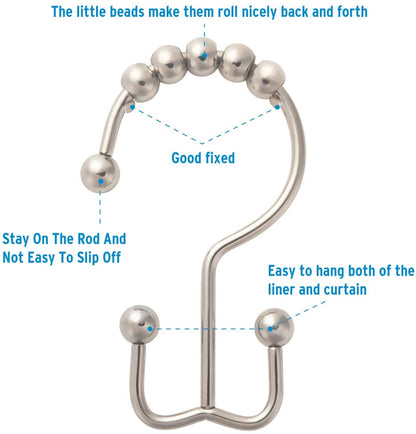 Hooks for Bathroom Shower Rods Curtains