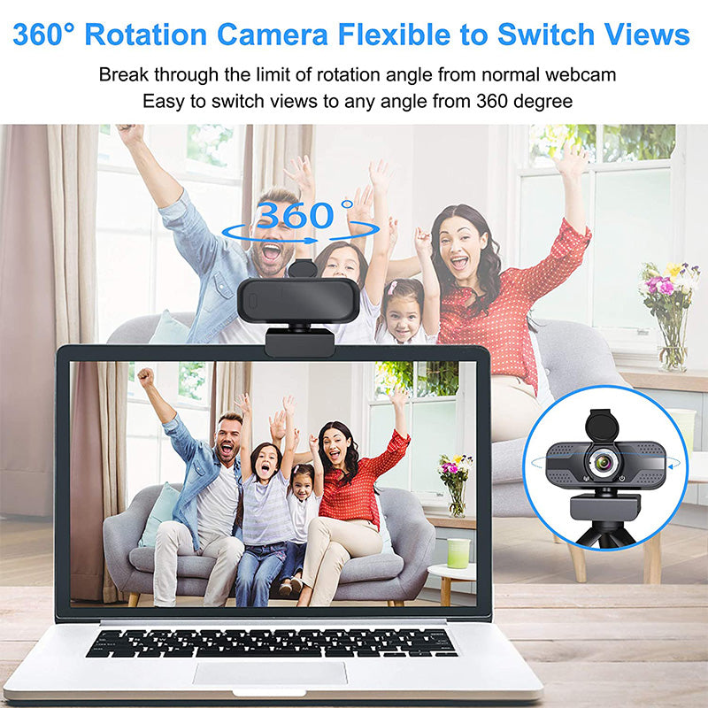 HD Webcams Computer 1080P Webcam With  Privacy Cover for PC Laptop