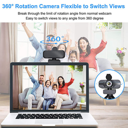 HD Webcams Computer 1080P Webcam With  Privacy Cover for PC Laptop